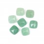 Cabochão quadrado facetado de aventurina 9 mm x 1 unidade