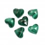 Cabochon Malachite coeur facetté 9x10mm x 1pc