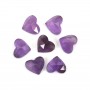 Cabochon Améthyste coeur facetté 9x10mm x 1pc