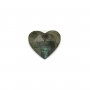Labradorite sfaccettata cuore cabochon 9x10mm x 1pc