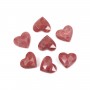 Cabochon Rhodonite coeur facetté 9x10mm x 1pc