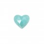 Cabochon Amazonite coeur facetté 9x10mm x 1pc