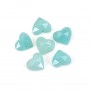 Cabochon Amazonite coeur facetté 9x10mm x 1pc