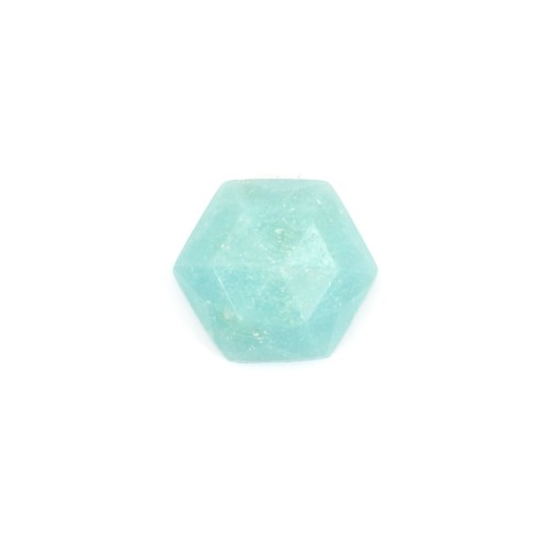 Amazonit Cabochon hexagonal facettiert 10mm x 1pc