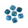 Cabochon Apatite carré facetté 9mm x 1pc