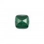 Cabochon Malachite carré facetté 9mm x 1pc