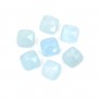 Acquamarina sfaccettata quadrata cabochon 9 mm x 1 pezzo