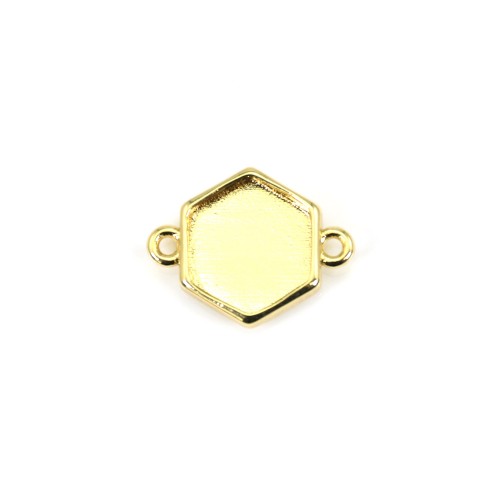Distanziatore per cabochon esagonale da 10 mm - Oro x 1 pz
