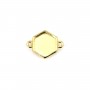 Intercalaire pour cabochon hexagone 10mm - Doré x 1pc