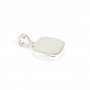 Pendentif support cabochon carré 9mm - Argent 925 x 1pc