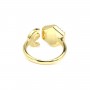Einstellbarer Ring für sechseckige & runde Cabochons - Vergoldet x 1Stk