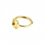 Bague réglable pour cabochon carré 9mm - Doré x 1pc