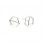 Boucles d'oreilles pour cabochon hexagone 10mm - Argent 925 x 2pcs