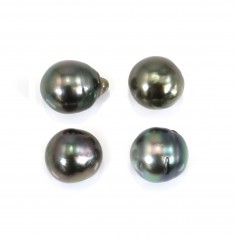 Tahitian pearl half round 9.5-10.5mm x 4pcs