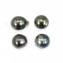 Tahitian pearl half round 9.5-10.5mm x 4pcs