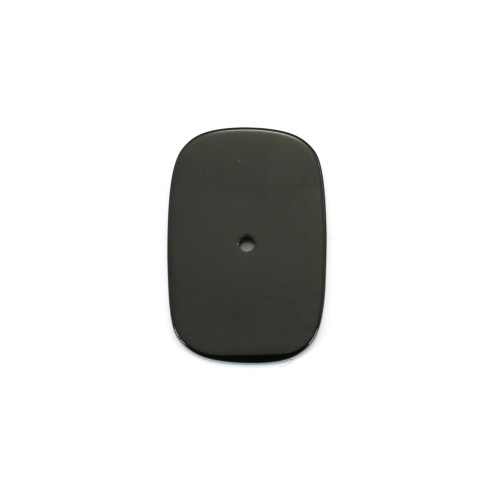 Cabochon Onyx noir rectangle 13.5x20mm x 1pc