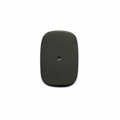 Cabochon Onyx noir rectangle 13.5x20mm x 1pc
