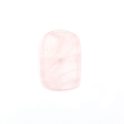 Cabochon Quartz rose rectangle 13.5x20mm x 1pc