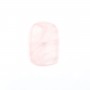 Cabochon Quartz rose rectangle 13.5x20mm x 1pc