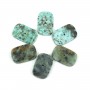 Cabochon Turquoise Africaine rectangle 13.5x20mm x 1pc