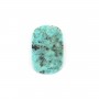 Cabochon Turquoise Africaine rectangle 13.5x20mm x 1pc