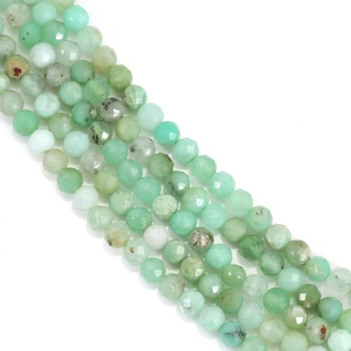 Chrysoprase round faceted 4mm x 39cm