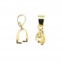 Cabide dourado em latão 18mm x 4pcs