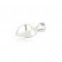 Pendentif pour cabochon coeur 9x10mm - Argent 925 x 1pc