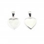 Colgante corazón cabujón 9x10mm - Plata 925 x 1pc