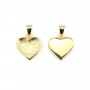Colgante cabujón corazón 9x10mm - Oro x 1pc