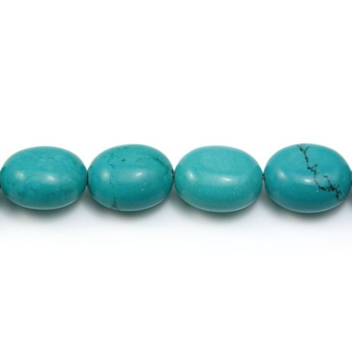 Turquoise reconstitutes oval 11x13mm x 4pcs