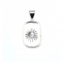 Pendentif support pour cabochon rectangle & rond - Argent 925 x 1pc