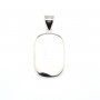 Pendentif support pour cabochon rectangle & rond - Argent 925 x 1pc