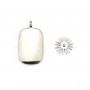 Pendentif support pour cabochon rectangle & rond - Argenté x 1pc