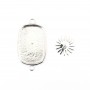 Espaçador para cabochão retangular e redondo - Prata 925 x 1pc