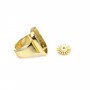 Anillo cabujón rectángulo & redondo - Oro x 1pc