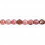 Rhodonite du Brésil rond facetté 6mm x 39cm