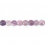 Lépidolite rond plat facetté 4mm x 39cm