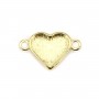 Distanziatore per cuore cabochon 9x10mm - Oro x 1pc