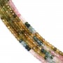 Tourmaline dégradé rondelle facetté 2x3mm x 39cm