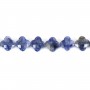 Sodalite trèfle facetté 10mm x 39cm