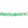 Chrysoprase rond facetté 3-3.5mm x 39cm