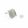 Ring für rechteckigen & runden Cabochon - 925er Silber x 1St