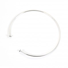 Bracelet jonc flexible 60mm pour perle semi-percée en argent 925 x 1pc