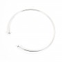 Bracelet jonc flexible 60mm pour perle semi-percée en argent 925 x 1pc