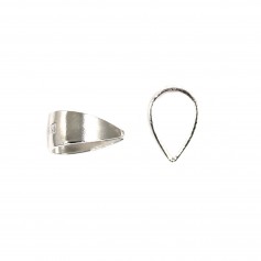 Argent 925 Rhodié Bélière 7X5mm x 2pcs 
