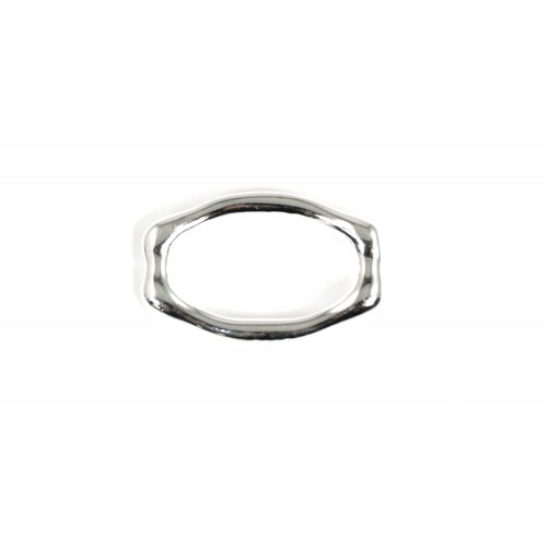 Oval Stylized Ring Charm 9x15mm - Silver 925 x 1pc