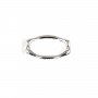 Anello ovale stilizzato 9x15 mm - Argento 925 x 1 pz