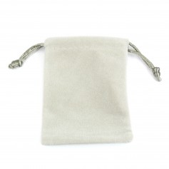 Pochette en velours gris, 7x9 cm x 1pc