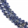 Sodalite trèfle facetté 10mm x 39cm